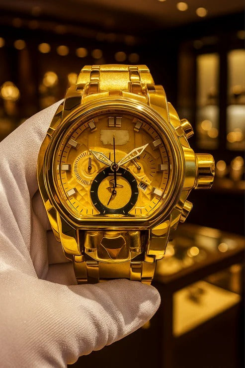 Gold D Swiss Watch (HEAVY QUALITY)