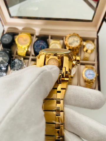 Gold D Swiss Watch (HEAVY QUALITY)